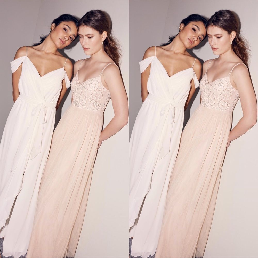 Anthropologie x BHLDN Elowen Dress Oyster - Picture 4 of 5